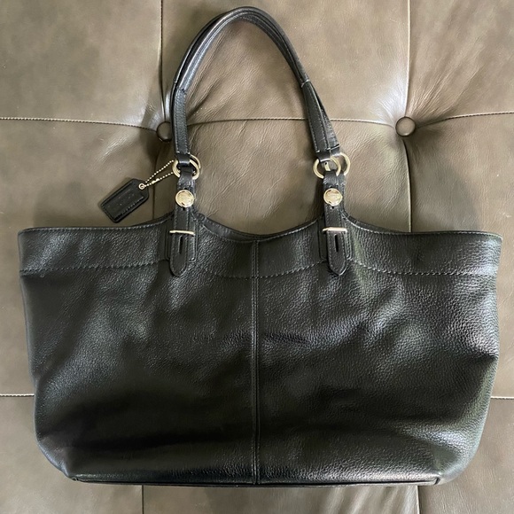 COACH Pebble Leather Carly Tote - Picture 2 of 6